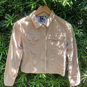 🧥EUC Gap Kids beige velvet jacket